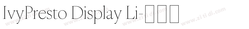 IvyPresto Display Li字体转换